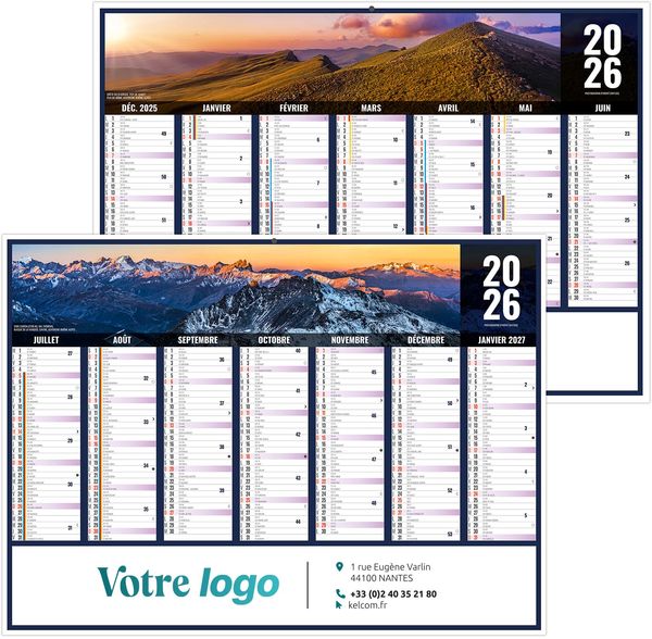Calendrier personnalisable liberté auvergne