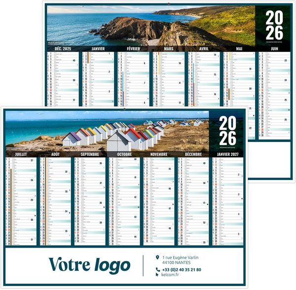 Calendrier personnalisable liberté normandie 2026