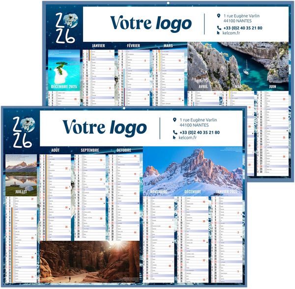 Calendrier personnalisé expéditions 2026