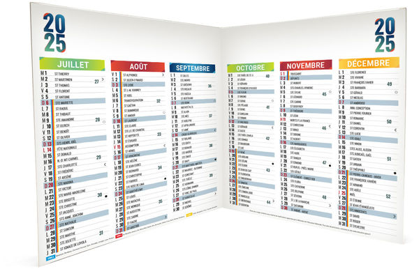 Calendrier personnalisé origami carré arlequin 2026