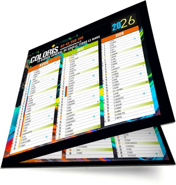 Calendrier personnalisé XXL effaçables création 2026