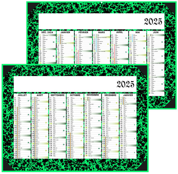 Calendrier publicitaire carton à dessin 2026