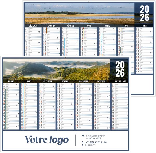 Calendrier publicitaire liberté grand