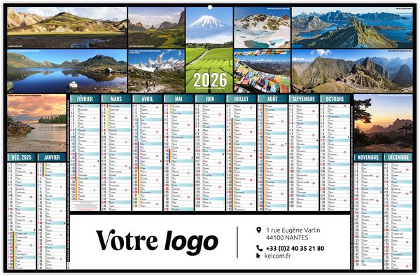 Calendrier entreprise continental 2026