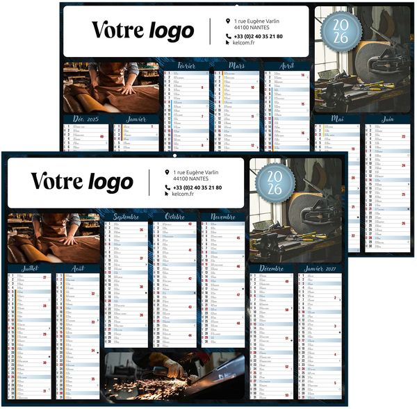 Calendrier entreprise métal 2026