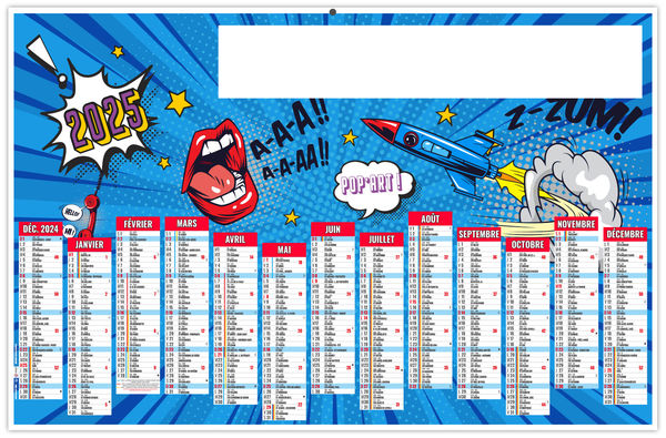 Calendrier entreprise pop'art 2026