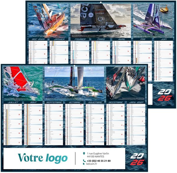 Calendrier entreprise voile classique 2026