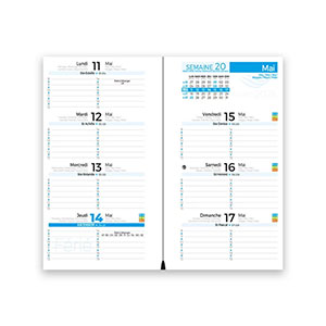 Agenda entreprise de poche : Agenda entreprise Tolede small Bleu royal 10