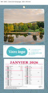 Blocs calendriers publicitaires paysage, Campagne