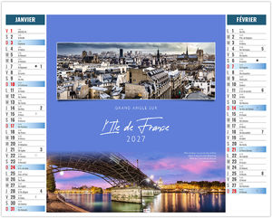 Calendrier 2 en 1 personnalisable Échappées 2027 1