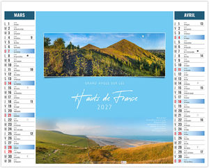 Calendrier 2 en 1 personnalisable Échappées 2027 2