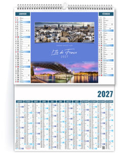 Calendrier 2 en 1 personnalisable Échappées 2027
