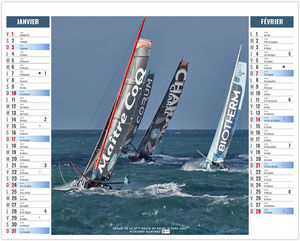 Calendrier 2 en 1 personnalisable Marin 2027 1