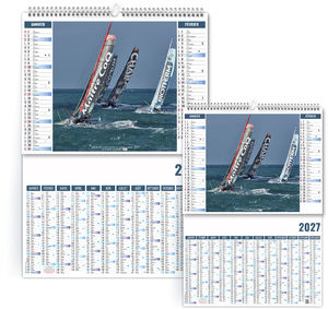 Calendrier 2 en 1 personnalisable Marin 2027