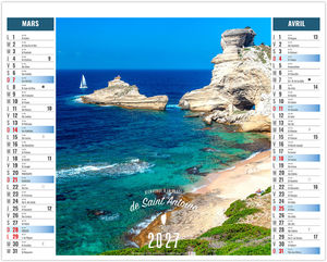 Calendrier 2 en 1 personnalisable Terra di Sol 2027 2