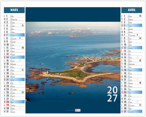 Calendrier 2 en 1 personnalisé Calme 2027 2