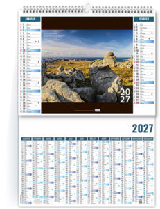 Calendrier 2 en 1 personnalisé Calme 2027