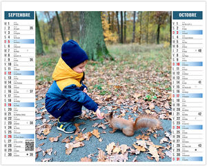Calendrier 2 en 1 publicitaire Enfants 2027 5