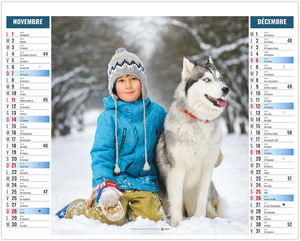 Calendrier 2 en 1 publicitaire Enfants 2027 6