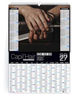 Calendrier 2 en 1 publicitaire Illustre 2 en 1 Création 2027