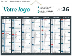 Calendrier bancaire, Classique Couleurs 7