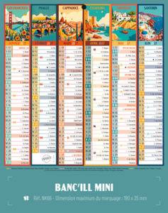 Calendrier bancaire Banc'ill Mini publicitaire 2