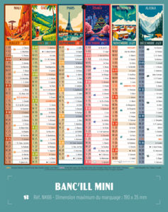 Calendrier bancaire Banc'ill Mini publicitaire 3
