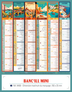 Calendrier bancaire Banc'ill Mini publicitaire
