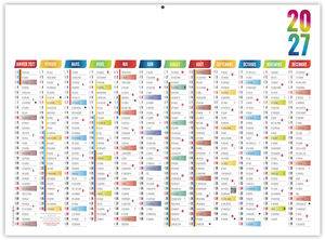 Calendrier bancaire entreprise Casimir 2027 3