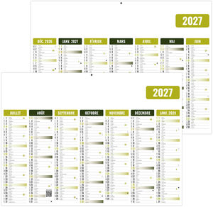 Calendrier bancaire entreprise Gameco 2027 5
