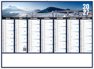 Calendrier bancaire entreprise Liberté Auvergne-Rhône-Alpes 2027 2