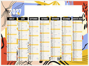 Calendrier bancaire entreprise Naturel 2027 2