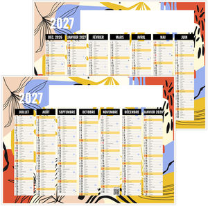 Calendrier bancaire entreprise Naturel 2027
