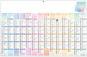 Calendrier bancaire entreprise Pastel 2027 1