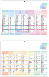 Calendrier bancaire entreprise Pastel 2027 2