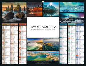 Calendrier bancaire Paysages Medium publicitaire 1