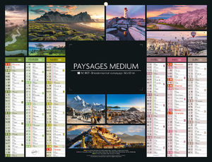 Calendrier bancaire Paysages Medium publicitaire 2