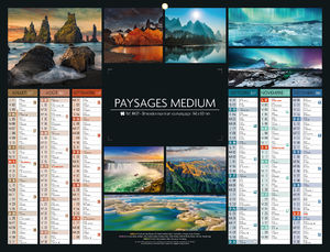 Calendrier bancaire Paysages Medium publicitaire 3