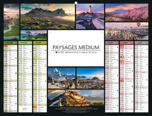 Calendrier bancaire Paysages Medium publicitaire