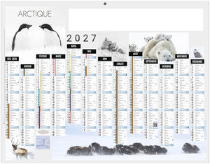Calendrier bancaire personnalisable Arctique 2027 1