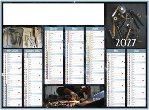 Calendrier bancaire personnalisable Artisanal 2027 1