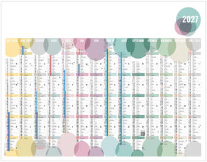 Calendrier bancaire personnalisable Bulles 2027 2