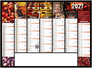 Calendrier bancaire personnalisable Caméléon 2027 2