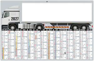 Calendrier bancaire personnalisable Camion 2027 1