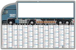 Calendrier bancaire personnalisable Camion 2027 2