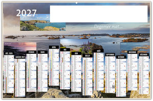 Calendrier bancaire personnalisable Degemer Mat 2027