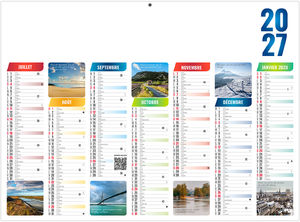 Calendrier bancaire personnalisable Émilien 2027 2