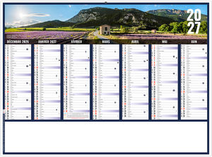 Calendrier bancaire personnalisable Liberté Auvergne-Rhône-Alpes 2027 1