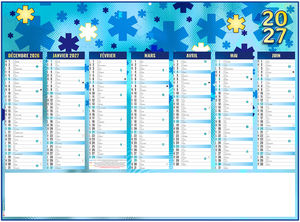 Calendrier bancaire personnalisable Matthieu 2027 1