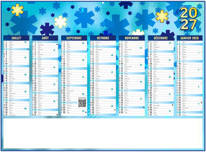 Calendrier bancaire personnalisable Matthieu 2027 2